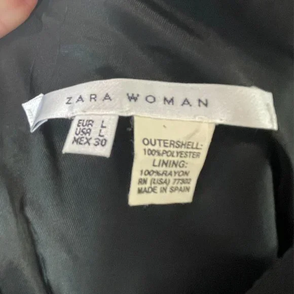 đź‘— ZARA | Black Tailored Sleeveless Dress | Size L - Picture 5 of 8